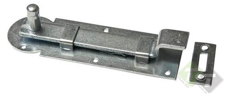 Plaatschuif - Schuifgrendel met bocht - Schuif slot - 120 mm - Verzinkt