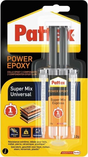 Epoxy lijm 12 gram - Twee componentenlijm - Pattex