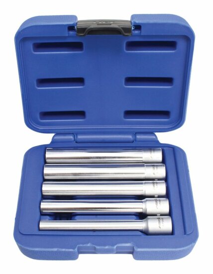 Extra lange doppenset - 5 delig - 3/8 duims aansluiting - 8 tot 14mm - ASTA