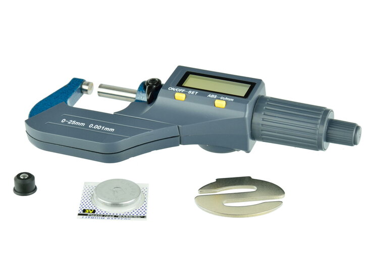 Digitale micrometer - Schroefmaat 0 tot 25 mm - Buitenschroefmaat schuifmaat - GEKO