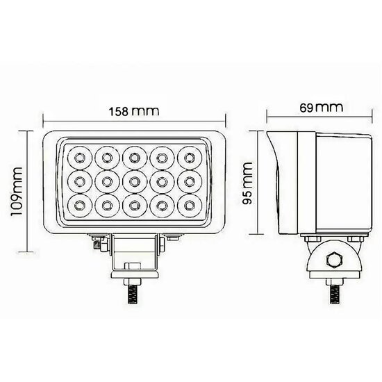 Werklamp LED - 26 Watt - 15x LED - Ledlamp - Bouwlamp