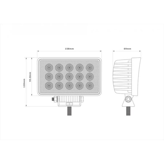 Werklamp LED - 38 Watt - 15x LED - Ledlamp - Bouwlamp