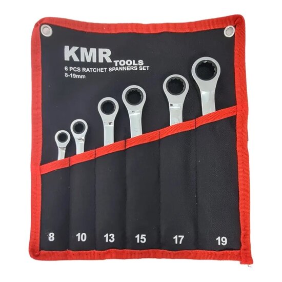 Steek ringratel sleutel set - 6 delig - Sleutelset - KMR Tools