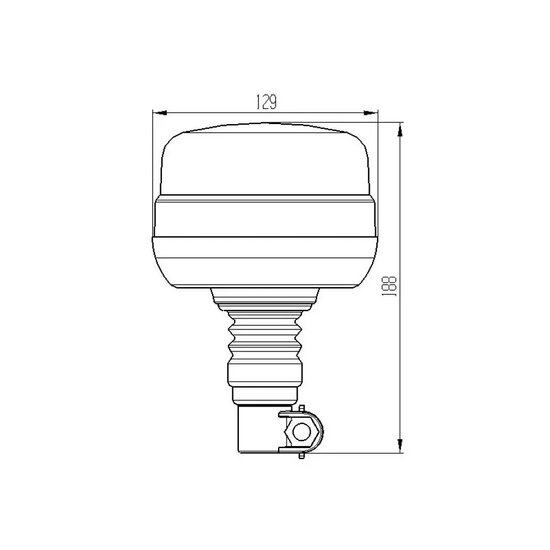 Zwaailamp LED Oranje - 39x LED - Waarschuwingslamp - Flex - 12/24V