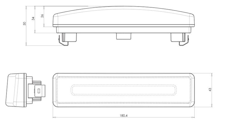 Led Positielamp - Zijmarkeringslamp - Contourlamp wit - Inbouw - WAS