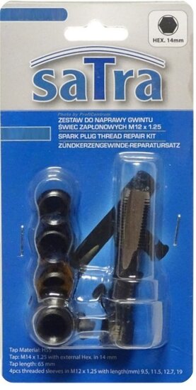 Draadreparatieset - M10x1.00 - 5 delig - Bougie reparatie set - SATRA