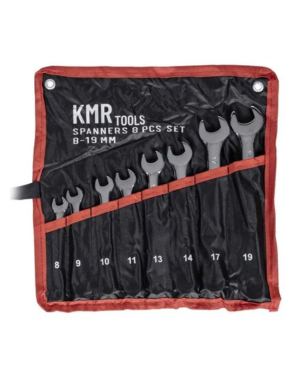 Ringsteeksleutel set - 8 t/m 19 mm - 8 dlg - Steek ringsleutel - KMR Tools