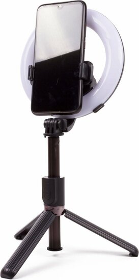 Selfie stick met statief - LED ringlamp - Driepoot - 900 mm - Benson