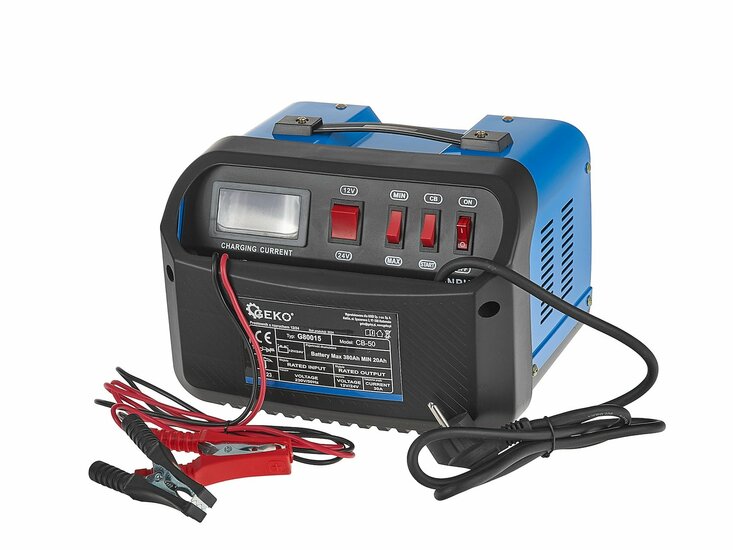 Acculader met starthulp - 12 en 24 Volt - Jumpstarter - 30 Amp&egrave;re - Startbooster - GEKO