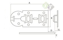 Rolschuif, Schuifslot, Schuifgrendel, Overslag, hangslot, Hangsloten, Slot, Sloten, Kistsluiting, Kist sluiting, Overslag slot,