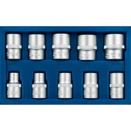 Doppenset - 10 delig - 1/2 duims aansluiting - Engelse maten - 3/8&rdquo; &ndash; 15/16&rdquo; - ASTA