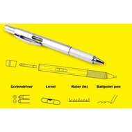 Multi pen - incl. waterpas en schroevendraaier - 4 in 1 - Benson