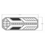 Achterlicht NEON Led - Rechts - 12/24 Volt - Ledlamp - 70x LED - Achterlamp