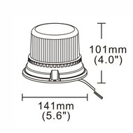 Schroefbare zwaailamp LED Oranje - 24x LED - 12/24V - Waarschuwingslamp