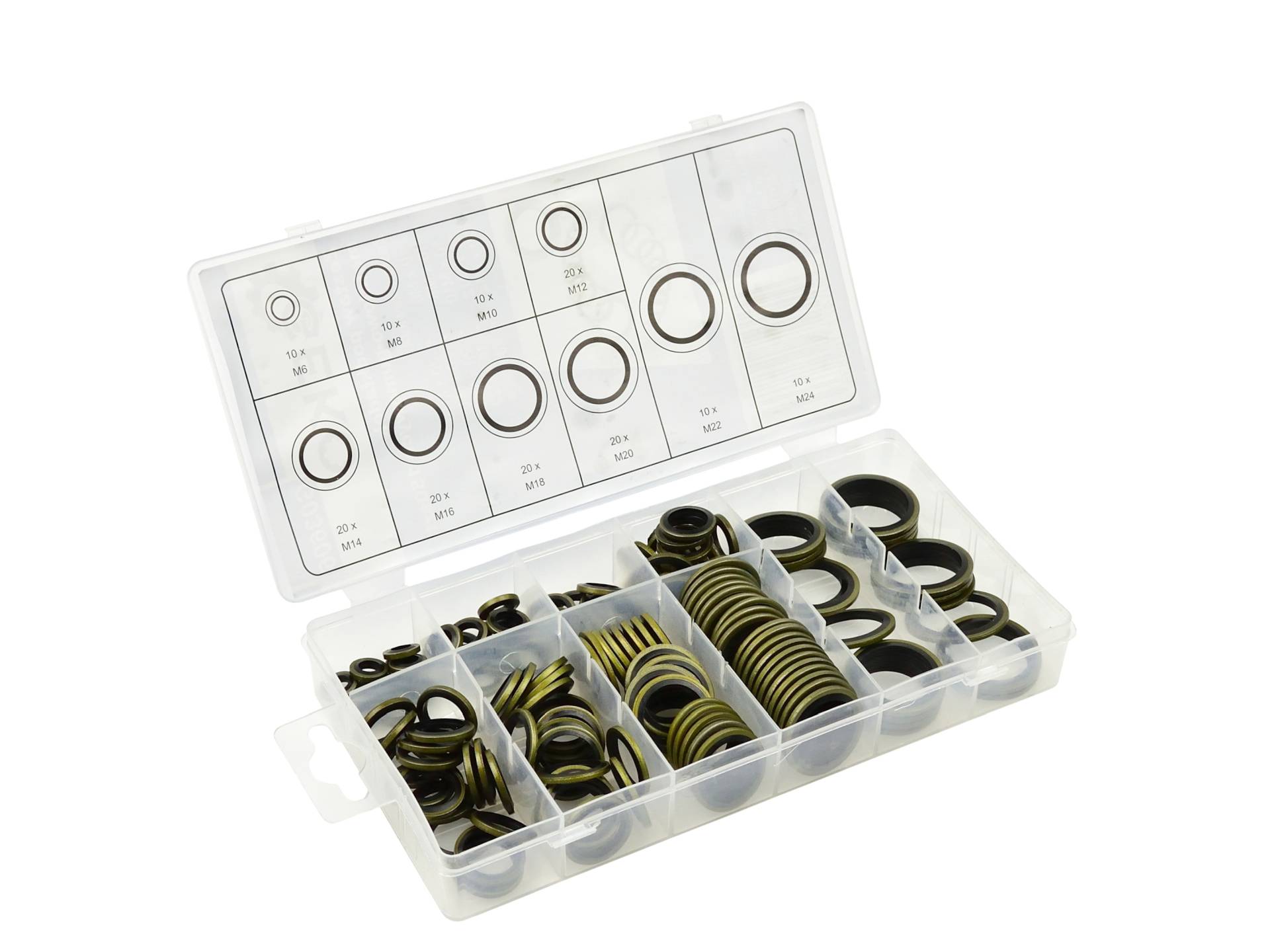 O-ringen assortiment - Metaal met rubber - O ringen - Afdichtingsringen - 150 delig - GEKO