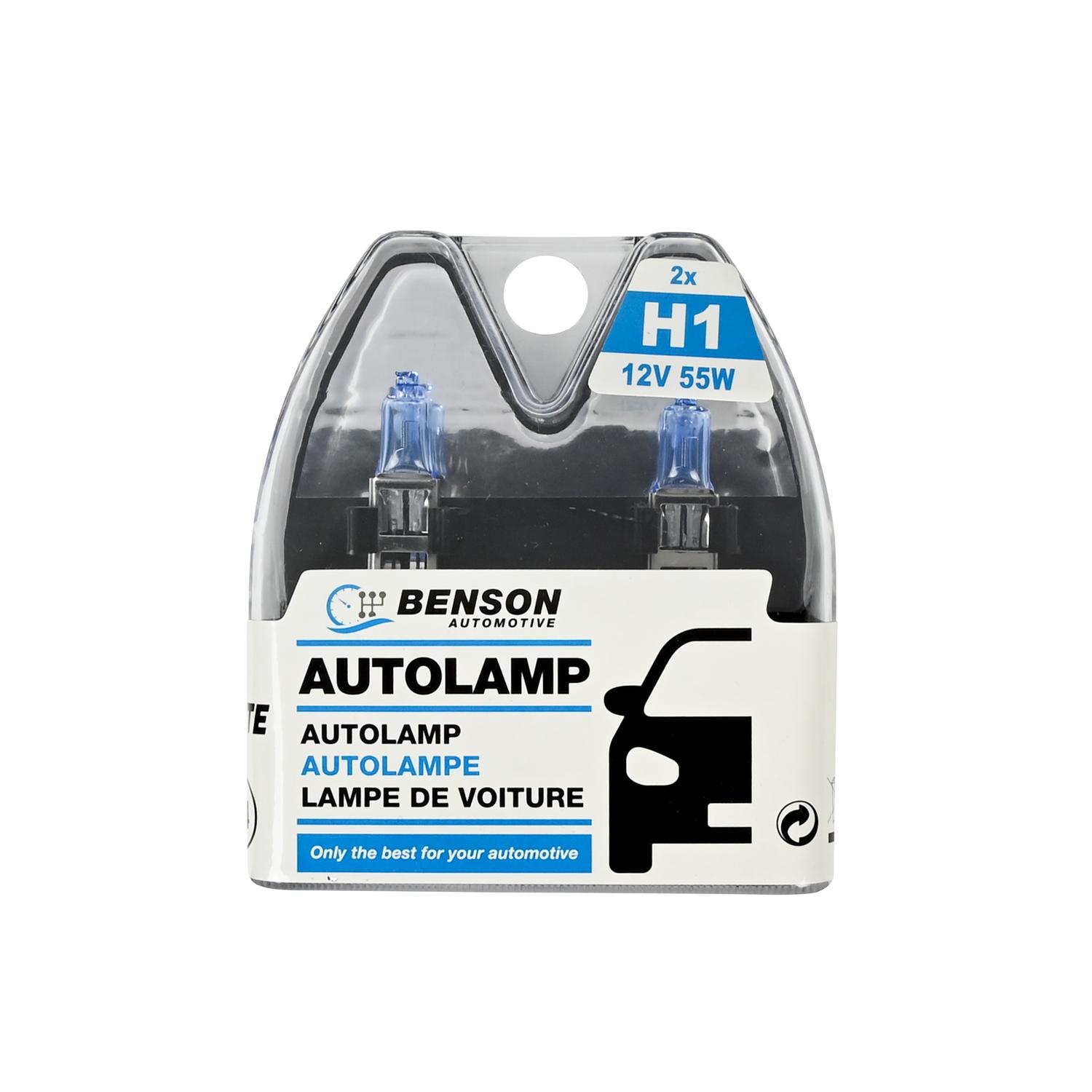 H1 autolamp set - 12 Volt - 55 Watt - Koplamp - Benson