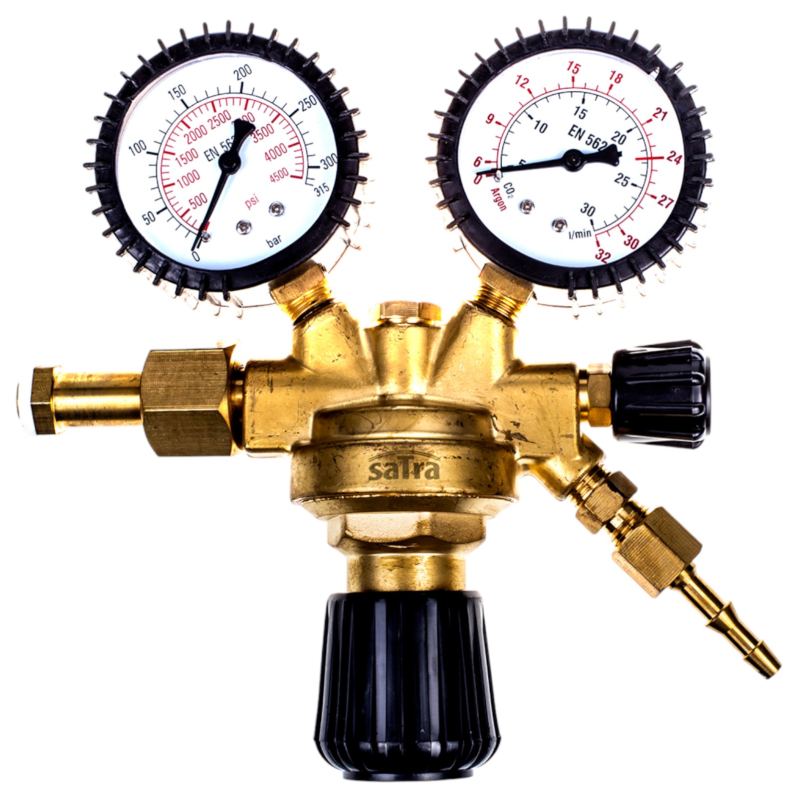  CO2 Reduceertoestel - Reduceer ventiel - Dubbele manometer - Argon - SATRA