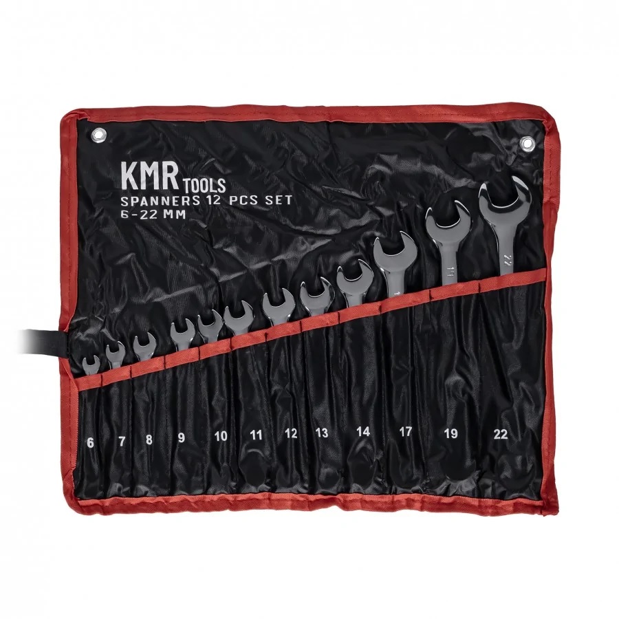 Ringsteeksleutel set - 6 t/m 22 mm - 12 dlg - Steek ringsleutel - KMR Tools