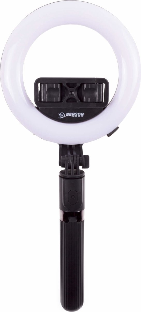 Selfie stick met statief - LED ringlamp - Driepoot - 900 mm - Benson