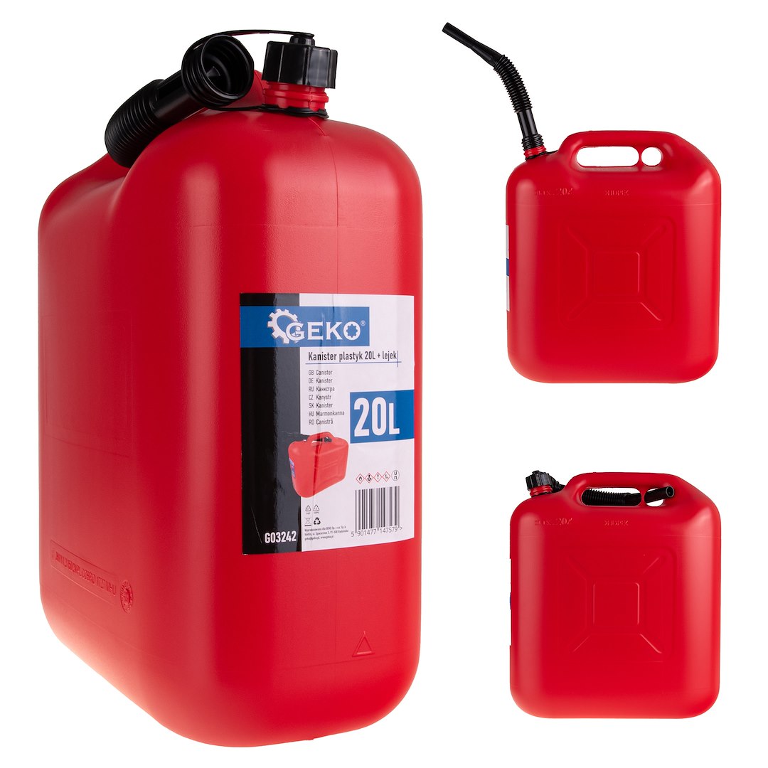 Jerrycan - 20 liter - Kunststof - Brandstof kan - GEKO