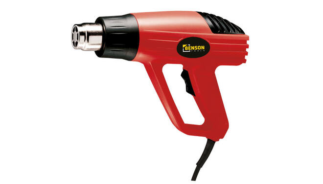 heteluchtpistool 2000 watt - hetelucht pistool inclusief 4 mondstukken - hete lucht pistool - benson